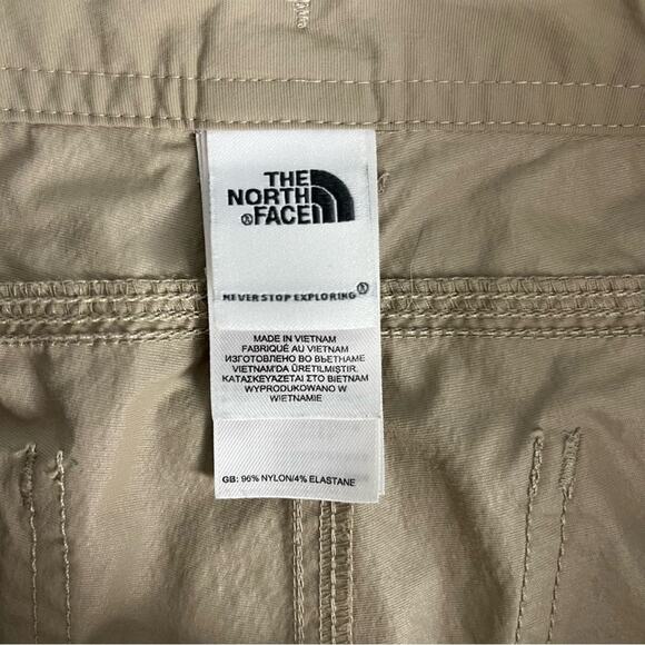 The North Face Paramount 2.0 Convertible Cargo Pants Shorts Tan Women’s Size 8 - Picture 7 of 11